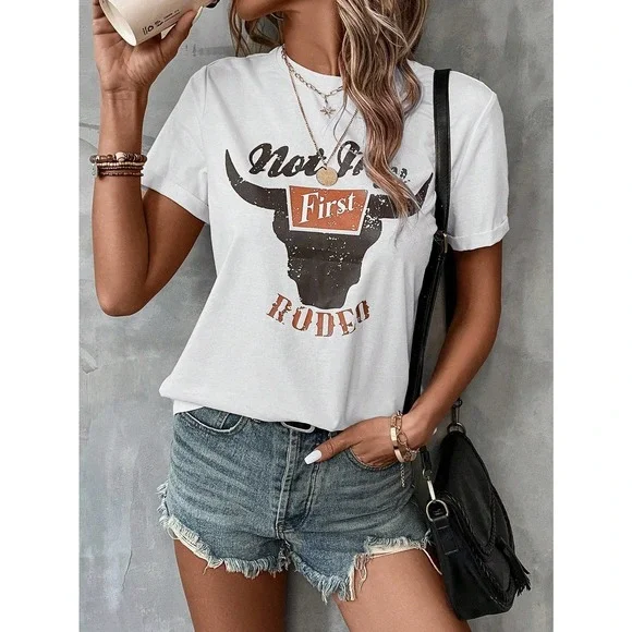 nashville bullhead not my first rodeo Graphic Tee shirt - Picture 9 of 11